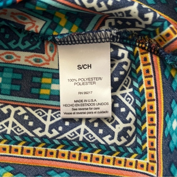 Signature Studio contemporary style chevron pattern top tunic S multicolor - Picture 10 of 14